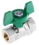 RS PRO Brass Full Bore, 2 Way, Ball Valve, Threaded, BSPP 1/4in