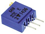 Vishay 64W Series 19 (Electrical), 22 (Mechanical)-Turn Through Hole Trimmer Resistor with Pin Terminations, 20kΩ ±10%