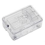 DesignSpark ABS Case for use with Raspberry Pi 2B, Raspberry Pi 3B, Raspberry Pi 3B+ in Clear