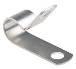 RS PRO Silver Aluminium Cable Clip, 9.5mm Max. Bundle
