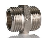 RS PRO Brass Pipe Fitting, Straight Threaded Nipple, Male BSPP 1/2in to Male BSPP 1/2in