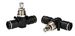 RS PRO Tube Flow Regulator, Push In 10mm Tube Inlet Port x Push In 10mm Tube Outlet Port