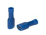 RS PRO Blue Insulated Female Spade Connector, Receptacle, 0.8 x 6.35mm Tab Size, 1.5mm² to 2.5mm²