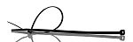 RS PRO Cable Tie, 200mm x 4.6 mm, Black PP, Pk-100