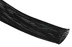 RS PRO Expandable Braided PET Black Cable Sleeve, 30mm Diameter, 10m Length