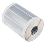 Etiqueta y cinta para impresora de etiquetas Brady sobre fondo Plata de 19.05 x 38.1mm, 2500 Per Roll, para usar con
