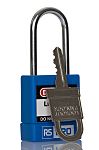 RS PRO Blue 1-Lock ABS, Steel Safety Lockout Padlocks, 5mm Shackle, 46mm Attachment