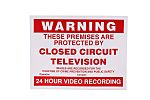 RS PRO Vinyl Security Label, CCTV Sign, English, 100 mm x 130mm