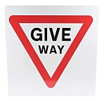 RS PRO Plastic Give Way Road Traffic Sign, H450 mm W450mm
