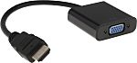 RS PRO, 150mm Siyah Dijital Video ve Ekran Kablosu Düzeneği, Erkek HDMI - Female VGA Adapter