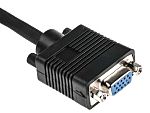 Sestava kabelů pro digitální video a monitory 0.5m Zástrčný konektor VGA HD15 na Samice SVGA HD15 barva Černá