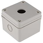 RS PRO Grey Plastic Push Button Enclosure - 1 Hole 22mm Diameter