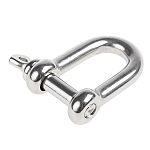 S/steel D shackle with screw pin,8mm