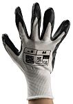 RS PRO White Abrasion Resistant, Tear Resistant Work Gloves, Size 8, Medium, Nitrile Coating