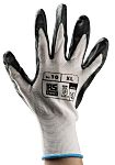 RS PRO White Abrasion Resistant, Tear Resistant Work Gloves, Size 10, XL, Nitrile Coating