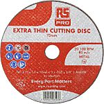 RS PRO Aluminium Oxide Cutting Disc, 75mm x 1mm Thick, Fine Grade, P120 Grit, 10 in pack