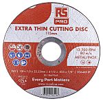 RS PRO Aluminium Oxide Cutting Disc, 115mm x 1mm Thick, P60 Grit, 10 in pack