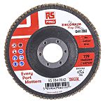 RS PRO Zirconium Dioxide Flap Disc, 115mm, P80 Grit