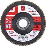 RS PRO Zirconium Flap Disc, 125mm x 7mm Thick, 40+ Grade, P40 Grit, 5 in pack