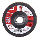RS PRO Zirconium Dioxide Flap Disc, 125mm, P80 Grit
