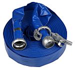 RS PRO Flat roll-up hose with couplings, 3 bar, 25m Long