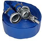 RS PRO Flat roll-up hose with couplings, 3 bar, 25m Long