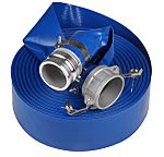 RS PRO Flat roll-up hose with couplings, 3 bar, 25m Long
