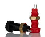 RS PRO Black/Red Female Banana Socket, 4 mm Connector, 10A, 30 V ac, 60V dc, Nickel Plating