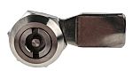 RS PRO Silver Stainless Steel Cabinet Lock, 20mm Panel-to-Tongue, Key Unlock