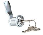 RS PRO Chrome Die Cast Cabinet Lock, 20mm Panel-to-Tongue, Key Unlock