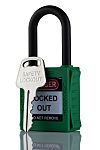 RS PRO Green 1-Lock Nylon Safety Lockout, 6.4mm Shackle