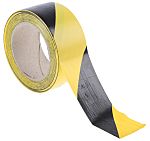 Páska pro vyznačení průchodu Akrylát, Černá/žlutá PVC 50mm, délka: 33m RS PRO