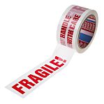 Pre printed tape'HANDLE WITH CARE',66m L