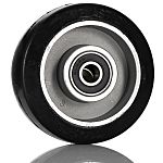 RS PRO Black Rubber Abrasion Resistant, Quiet Operation Trolley Wheel, 160kg