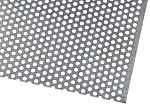 RS PRO Aluminium Perforated Metal Sheet 500mm x 500mm, 1.2mm Thick