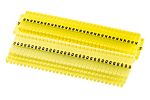 JLP PLIO®-CLIP Clip On Cable Markers, Yellow, Pre-printed "., /, N → Z, Plain", 3.6 → 6mm Cable,