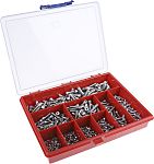 Kit de tornillos allen M3, M4, M5, M6 de Acero Inoxidable con huella Casquillo Hexagonal RS PRO, contiene 545 piezas