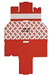 RS PRO Cardboard Storage Bin, 100mm x 100mm, Red