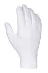 Liscombe White Cotton Gloves, Size 7, Lightweight Cotton Coating