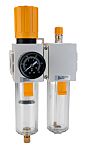 RS PRO G 1/2 Filter Regulator Lubricator, Manual Drain, 40μ Filtration Size