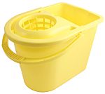 15L Plastic Yellow Mop Bucket With Handle