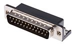 RS PRO 25 Way Right Angle Through Hole D-sub Connector Plug, 2.77mm Pitch, with 4-40 UNC, Threaded Insert