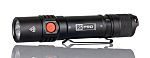 RS PRO LED Torch Black - Rechargeable 1200 lm