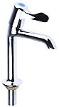 Pegler Yorkshire Chrome Plated Brass Quarter Turn Lever Handle High Neck Cold Sink Tap, 1/2in