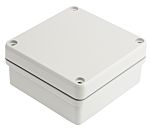 RS PRO Grey Die Cast Aluminium Enclosure, IP66, Grey Lid, 127 x 125 x 60mm
