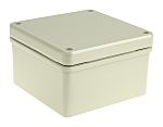 RS PRO Grey Die Cast Aluminium Enclosure, IP66, Grey Lid, 166 x 166 x 100mm