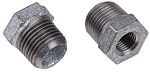 Georg Fischer Galvanised Malleable Iron Fitting, Straight Reducer Bush, Male BSPT 1/2in to Female BSPP 1/4in