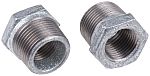 Georg Fischer Galvanised Malleable Iron Fitting, Straight Reducer Bush, Male BSPT 3/4in to Female BSPP 1/2in