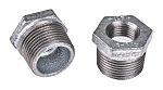 Georg Fischer Galvanised Malleable Iron Fitting, Straight Reducer Bush, Male BSPT 1in to Female BSPP 1/2in