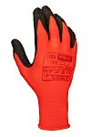 RS PRO Black/Red Nylon General Purpose Gloves, Size 7, Small, Nitrile Coating